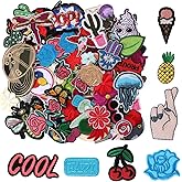 20pcs Random Assorted Styles Embroidered Patches, Sew On/Iron On Patch Applique for Clothing Accessories