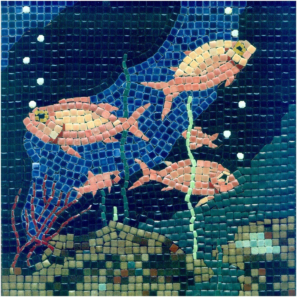 DIY Mosaic Art Kit Square 7inch 20cm Fish 3 — image 1