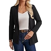 GRACE KARIN Women Sweater Blazers Business Casual Long Sleeve Work Cardigan Open Front Lapel Suit Jackets with Pockets