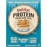 Krusteaz Protein Buttermilk Pancake Mix, 20 Ounce Boxes (Pack of 8)