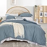 weigelia Dusty Blue Comforter Set 7 Pieces Queen Comforter Set Soft Lightweight Comforters Queen Size Bedding Set with Sheets for All Season
