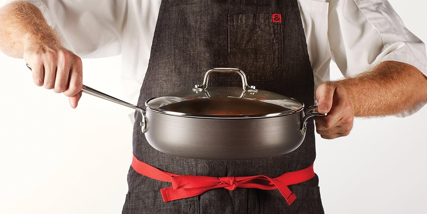 All-Clad E7853364 HA1 Hard Anodized Nonstick Dishwasher Safe PFOA Free Saute Pan Cookware, 4-Quart, Black: Kitchen & Dining