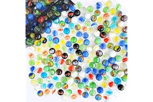 Gddochn 300 Pack Colorful Glass Marbles,Marbles Bulk Assorted Colors Glass Marbles for Marble Games,Kids,DIY and Home Decoration