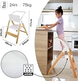 Twinly Alaia Baby 5-in-1 High Chair White Beech Wood Newborn Bouncer view 5