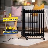Russell Hobbs 2500W Oil Filled Radiator 11 Fin Black with Thermostat 3 Heat view 6