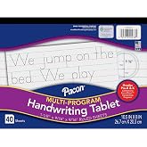 Pacon Handwriting Paper, Zaner-Bloser Grades Pre-K &amp; K, 1-1/8" x 9/16" x 9/16" Ruled 10-1/2" x 8", Ruled Long, 40 Sheets