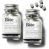 Bite Whitening Toothpaste Tablets – 2 Months – Fluoride Free, Nano Hydroxyapatite + Xylitol, Mint Charcoal – Vegan, Cruelty-Free, Made in USA, Sensitive Teeth, Travel Size, (2 Bottles, 124 Tabs)