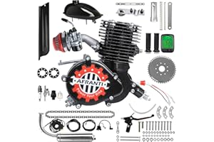 Afranti 100cc Bicycle Engine Kit 2 Stroke Motorized Bike Motor Kit for 26" 28" Bicycles Petrol Gas Powered Bicycle Motor Kit Upgrade with Digital Speedometer
