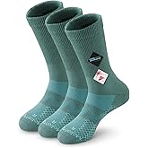 Mokah Stone Diabetic Crew Socks for Men Women, COOLMAX LYCRA Moisture-Wicking Non-Binding Socks Neuropathy Sock, 3 Pairs