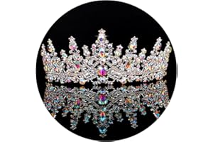 TOBATOBA AB Silver Tiaras and Crowns for Women Crystal Wedding Tiara for Bride Rhinestone Princess Tiara Queen Crown Halloween Costume Women Headpieces for Birthday Valentine Halloween Prom Pageant