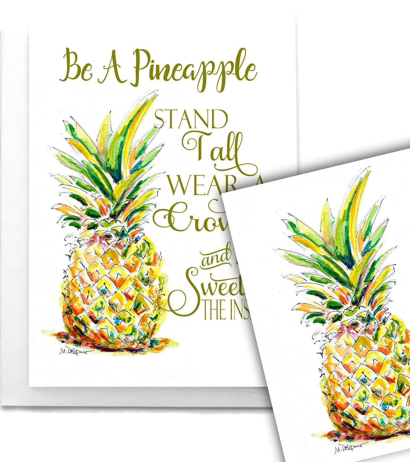 Amazon Com 12 Pineapple Greeting Cards Blank Hostess Gift