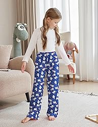 Arshiner Pajama Pants for Girls Long Sleep Plaid