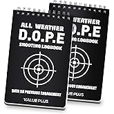 VALUE PLUS All Weather Proof DOPE Book for Rifle Shooting -Dope Log Book for The Long Range Rifle Precision Shooter –Shooting Range Notebook to Record Every Shot Ballistic Impact Data- 2 Pack