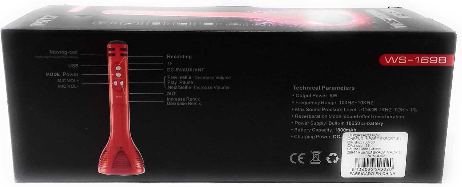 wireless microphone hifi speaker ws 1698