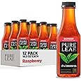 Pure Leaf Iced Tea, Raspberry, Real Brewed Tea, 18.5 Fl Oz Bottles (Pack of 12)