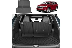 AOMSAZTO Cargo Mat Compatible with 2024 2025 Toyota Grand Highlander: Cargo Liner with Backrest Mat 2-in-1 - All Weather TPE Trunk Mat for Grand Highlander Accessories (Not Fit Highlander)