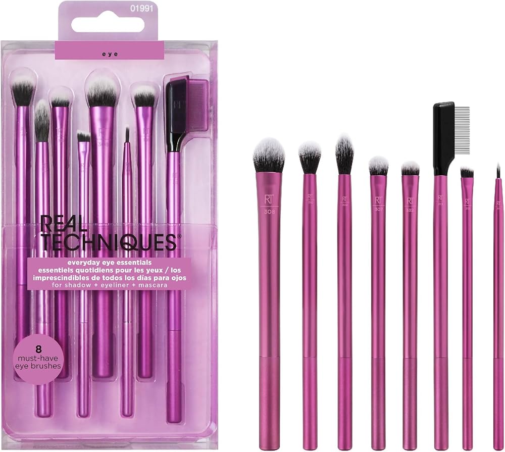 Real Techniques Everyday Eye Essentials Eye Brush Set 8 Pieces