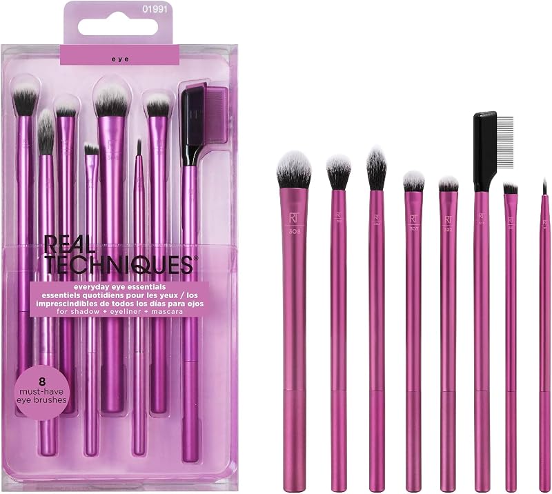 Real Techniques Everyday Eye Essentials Eye Brush Set 8 Pieces