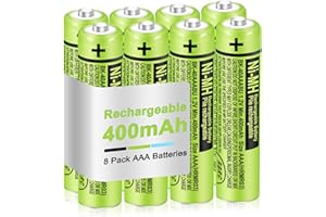CUCESH 8Pack BK-40AAABU AAA Rechargeable Battery 400mAh 1.2V for Panasonic Cordless Phone Ni-MH AAA Batteries for Remote Controls, Electronics