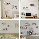 SAYAYO Black Shelf Brackets Heavy Duty 5mm 200x150mm 4 Pack view 6