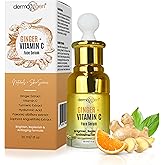 Dermaxgen Ginger Vitamin C Serum for Face – Organic Facial Serum with Hyaluronic Acid & Turmeric Root | Hydrating Moisturizer for Dull, Dry Skin – Reduces Acne, Wrinkles & Hyperpigmentation - 1FL OZ