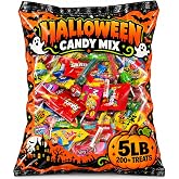 Bulk Candy Variety Pack 5 LB Halloween Individually Wrapped Pinata Mix | Chewy and Hard Mix for Goodie Bags, Parade, Party Favors, Office, Classroom Rewards, Halloween, Birthdays, Gifts, ~200 Ct