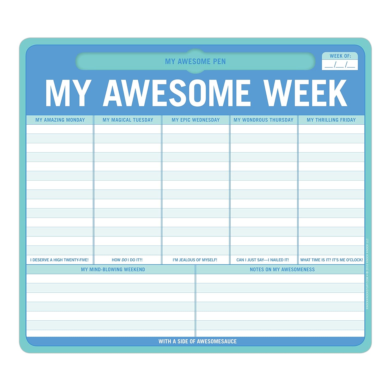 Knock Knock My Awesome Week Pen-To-Paper Mousepad (12614)