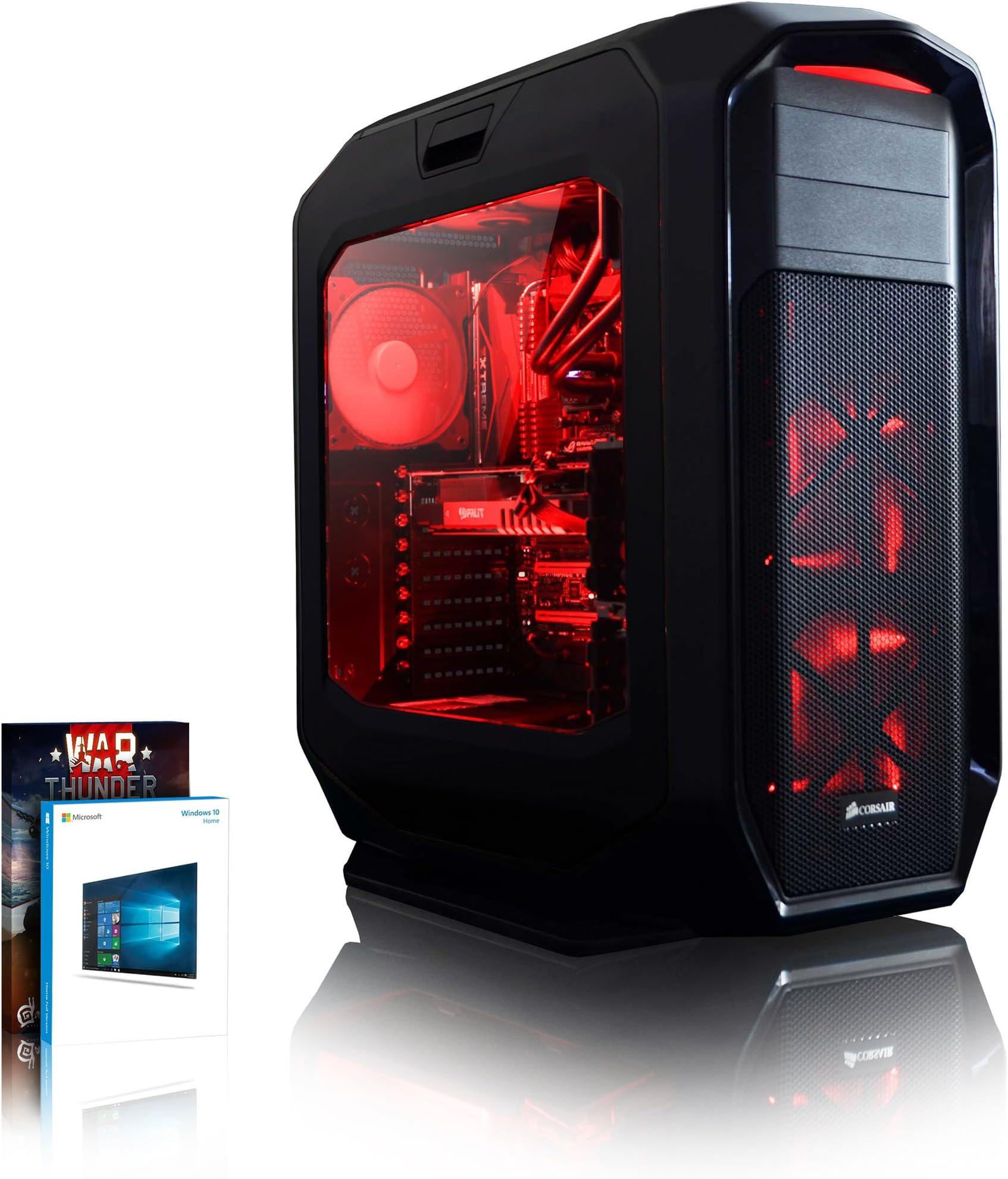 VIBOX Limitless 12 Gaming PC Computer with War Thunder Game Voucher, Windows 10 OS (4.5GHz Intel i9 Extreme 10-Core Processor, Nvidia Geforce GTX Titan X, 64GB DDR4 2133MHz RAM, 480GB SSD, 3TB HDD)