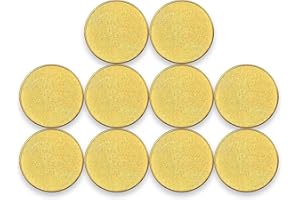 ZDQCB Blank Coins for Laser Engraving Blank Challenge Coins Bulk, Zinc Alloy Engraving Coin Blanks, Metal Stamping Blanks 40mm Diameter with Plastic case for DIY Crafts (Gold-10pcs)