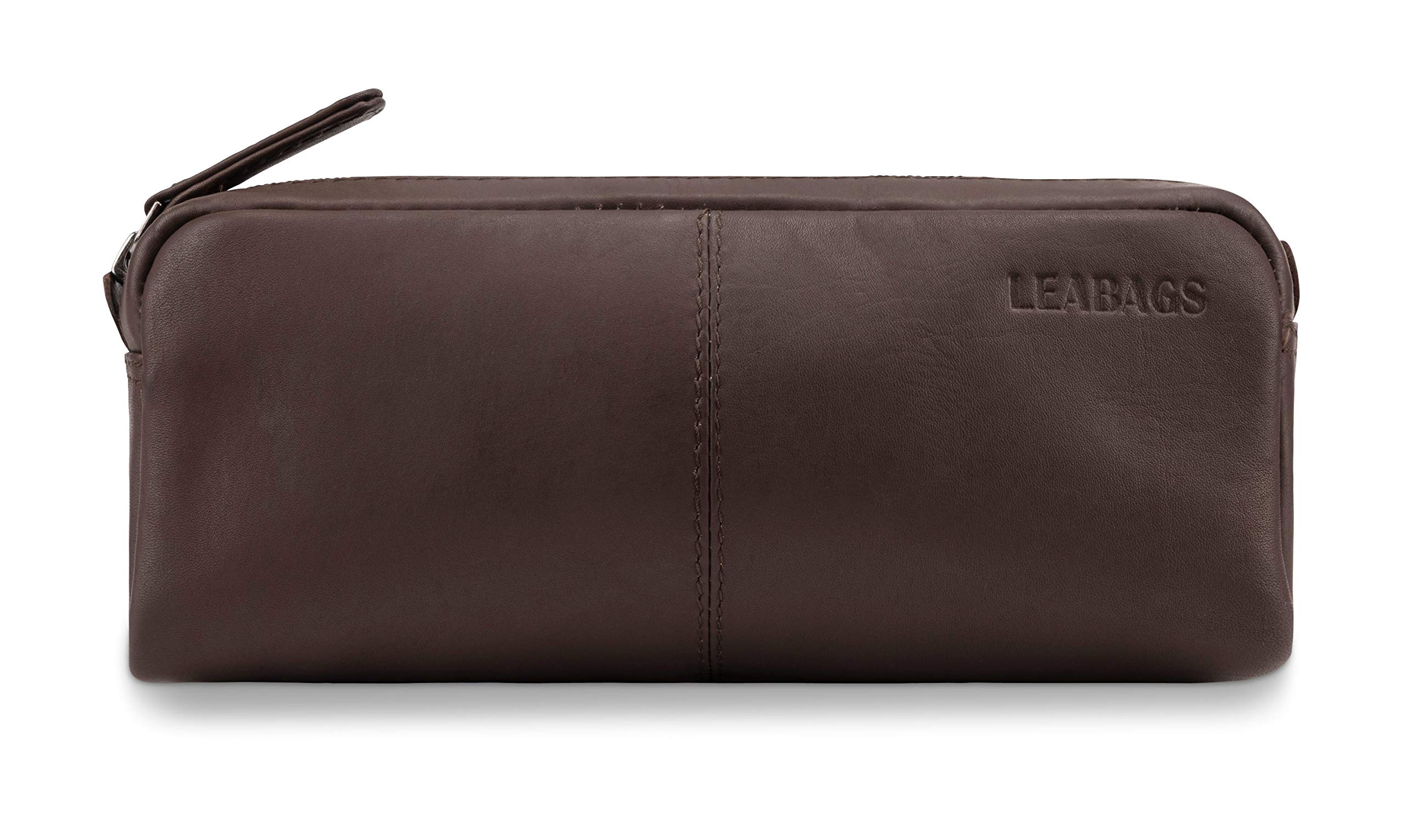 LEABAGS Fort Wayne Leather Pencil Case I Genuine Buffalo Leather Pencil case I Leather case I Vintage Pen Holder I Small Pencil case I Pencil case I 20x9x6 cm — image 1