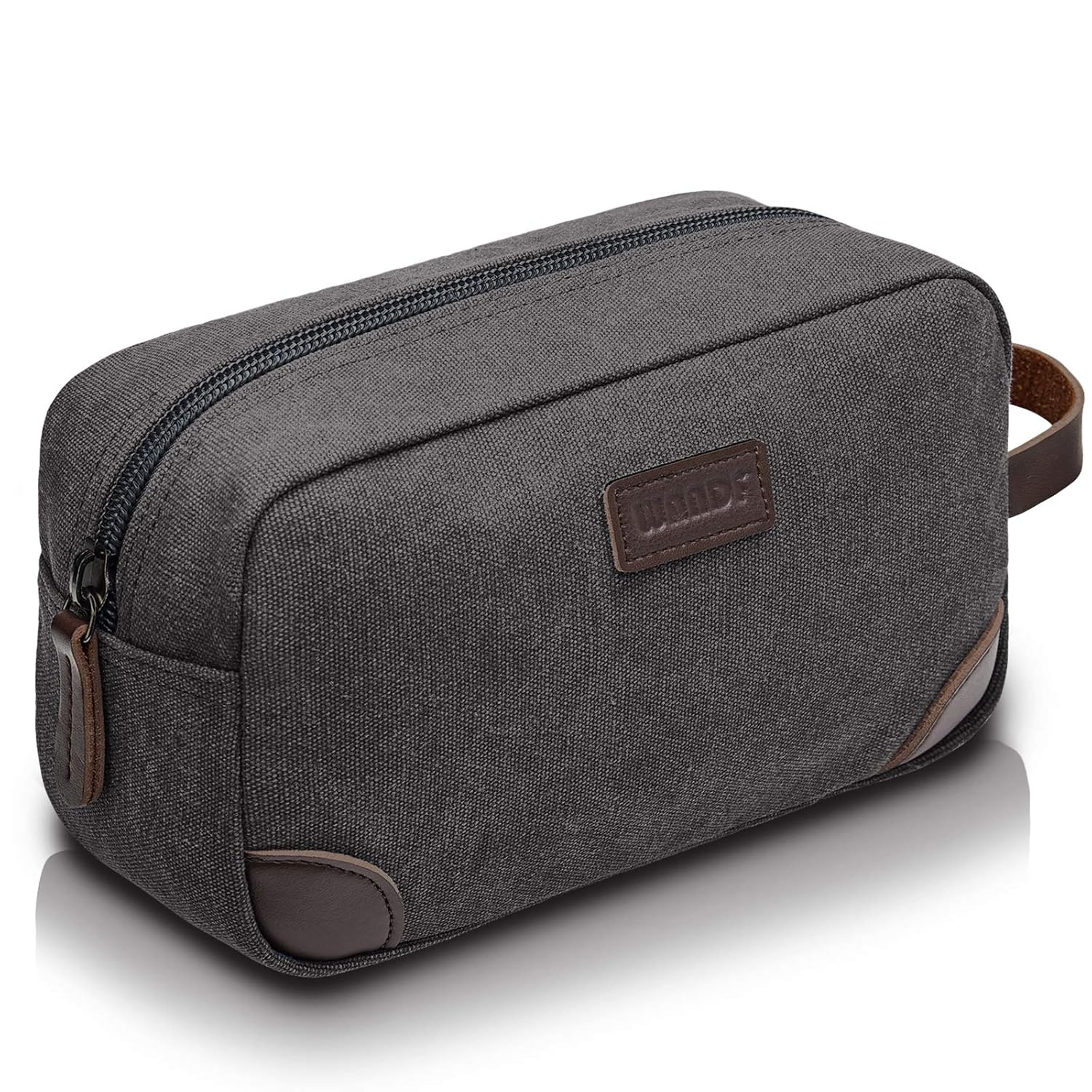 WANDF Toiletry Bag Small Nylon Dopp Kit Lightweight Shaving Bag for Kids Men and Women Grey : Beauty