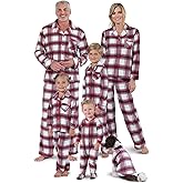 PajamaGram Christmas Pajamas For Family, Fireside Plaid, 4T Red