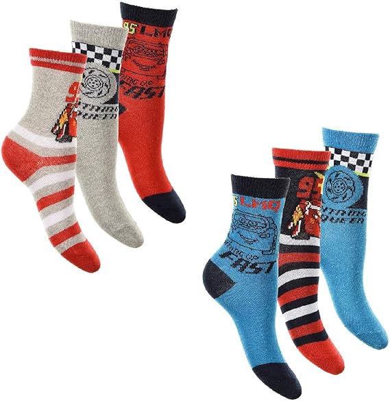 Pack Of 6 Cars Socks Young Multicolour, 35 Yrs Amazon.co.uk Clothing