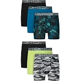 Hanes Boys' Moves Performance Underwear Boxer Brief, 6-pack, All Over Mesh Moisture Wicking Boxer Briefs