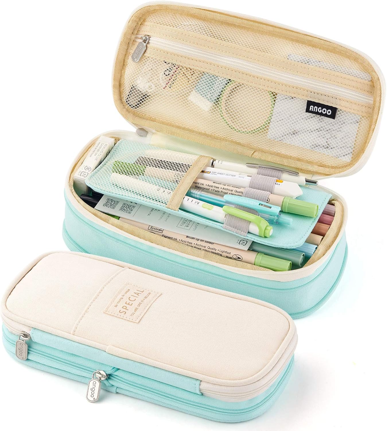 EASTHILL Pencil Case Big Pen Case Office College Large Storage Bag Pouch Holder Box Organizer for Student