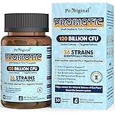 Probiotics for Women & Men 120 Billion CFU with 36 Probiotic Strains for Digestive Health and Gut Health, Delayed Release Capsules, Stomach Acid Resistant, No Need for Refrigeration 30 Capsules