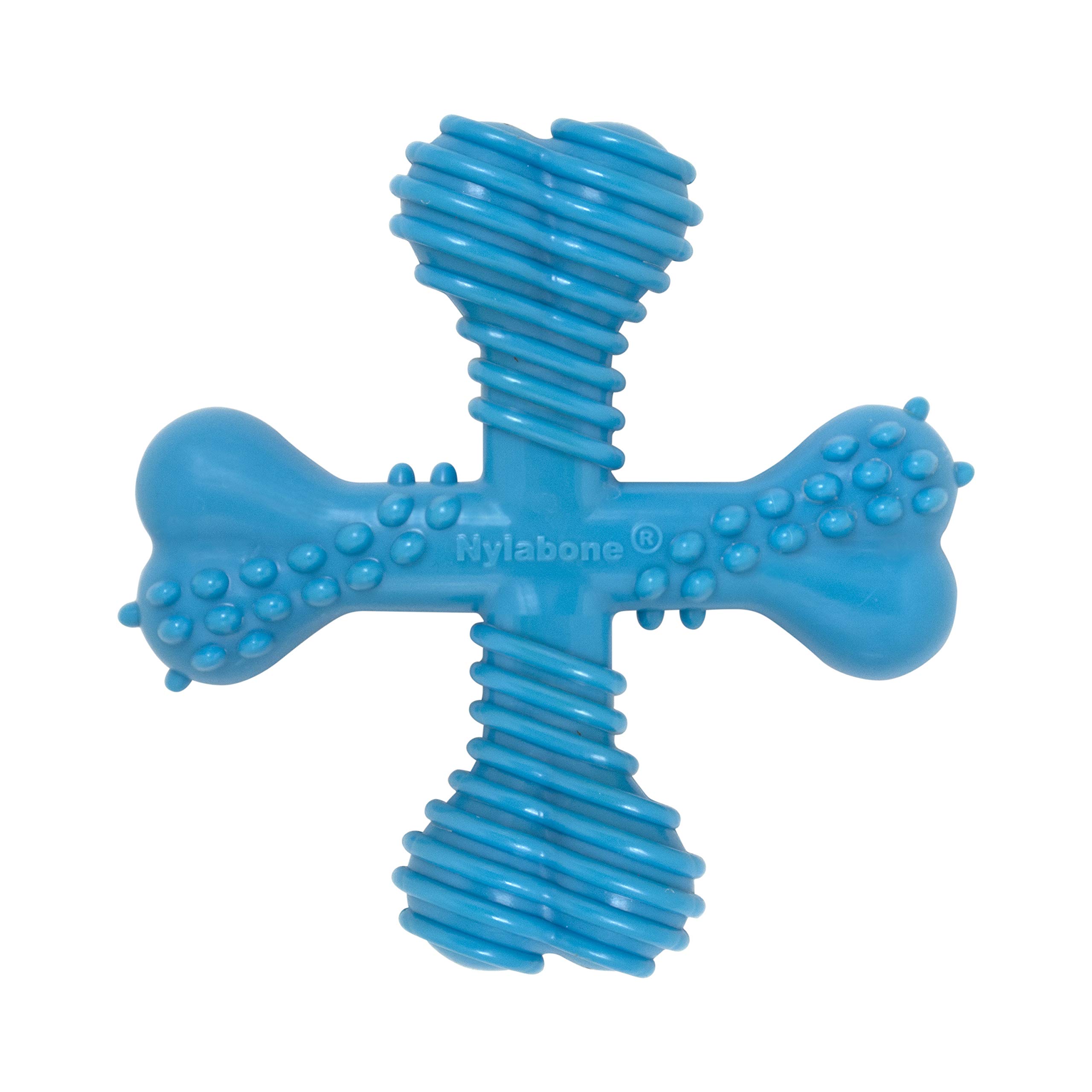 Nylabone Extreme Tough Dog Chew Toy X-Bone, Durable, Cleans Teeth, Beef Flavour, Large, for Dogs Up to 23 kg