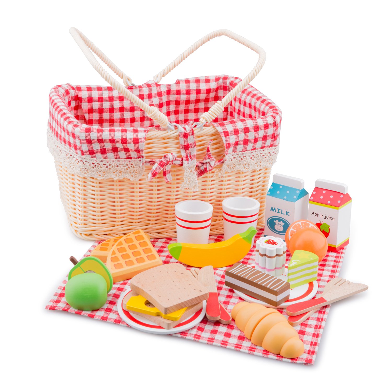 New Classic Toys 10590 Kitchen & Food Toys Picnic Basket Set 27