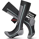 OutdoorMaster Thermolite Merino Wool Ski Socks, Compression Thermal Snowboarding Socks for Men & Women, Cold Weather