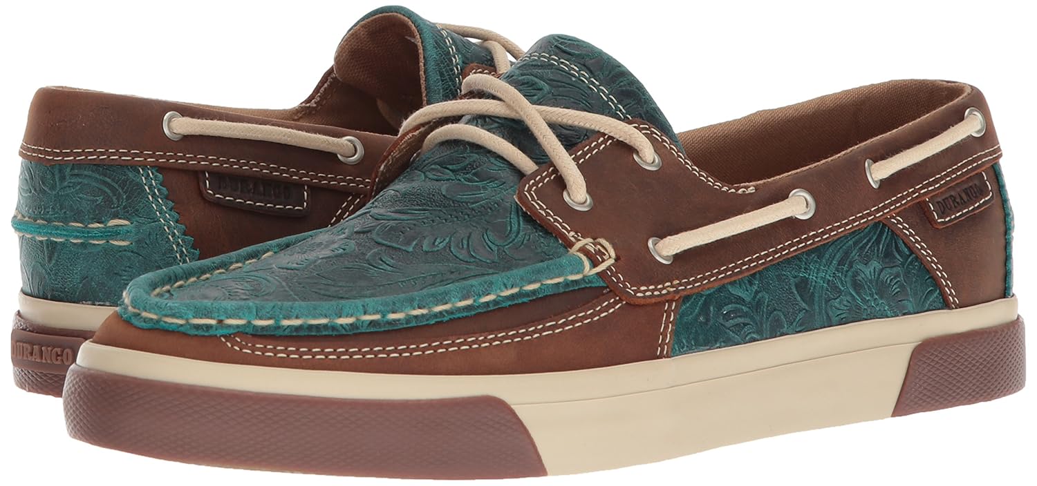 turquoise boat shoes