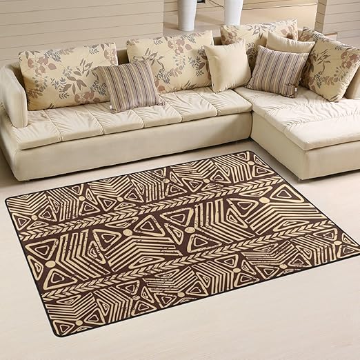 Bolaz African Tribal Print Area Rug Rugs NonSlip Floor Mat