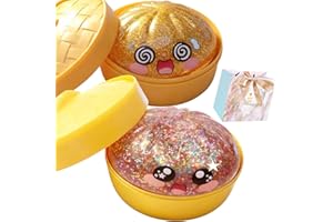 2026 New Glitter Dumpling Squishys – Slow Rising Stress Relief Fidget Sensory Squeeze,Cute Mini Squishies Party Favors for Ev