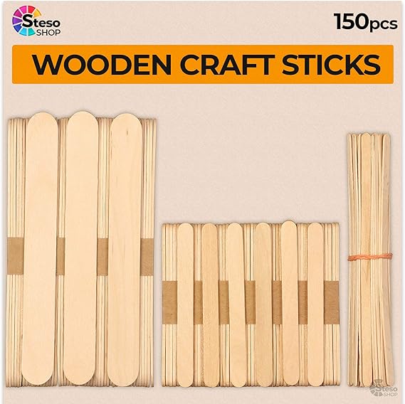 Popsicle Stick Jumbo Craft Sticks Mixed Sizes Popsicle