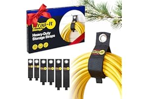 Heavy-Duty Wrap-It Storage Straps (Assorted 6 Pack) - Stocking Stuffer for Dad Extension Cord Organizer, Cable Straps for RV Accessories