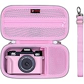 XANAD Hard Case for Sony a6400 a6700 a6000 a6100/Sony ZV-E10 ZV1 ZV1F ZV-E10 II/Sony RX100 VII Mirrorless Digital Camera, with Shoulder Strap,Pink