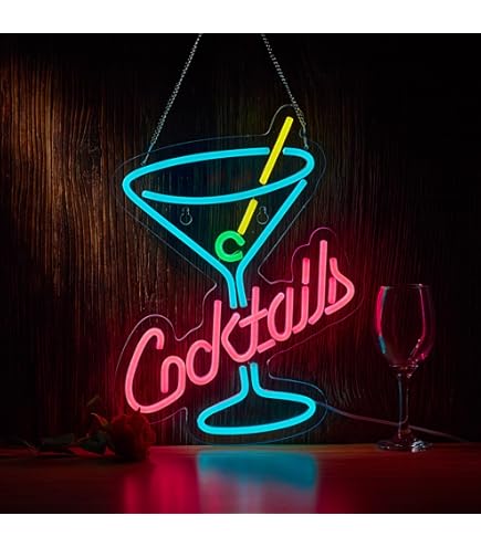 Amazon.com: Cocktails and Dreams Neon Sign for Wall Decor Neon