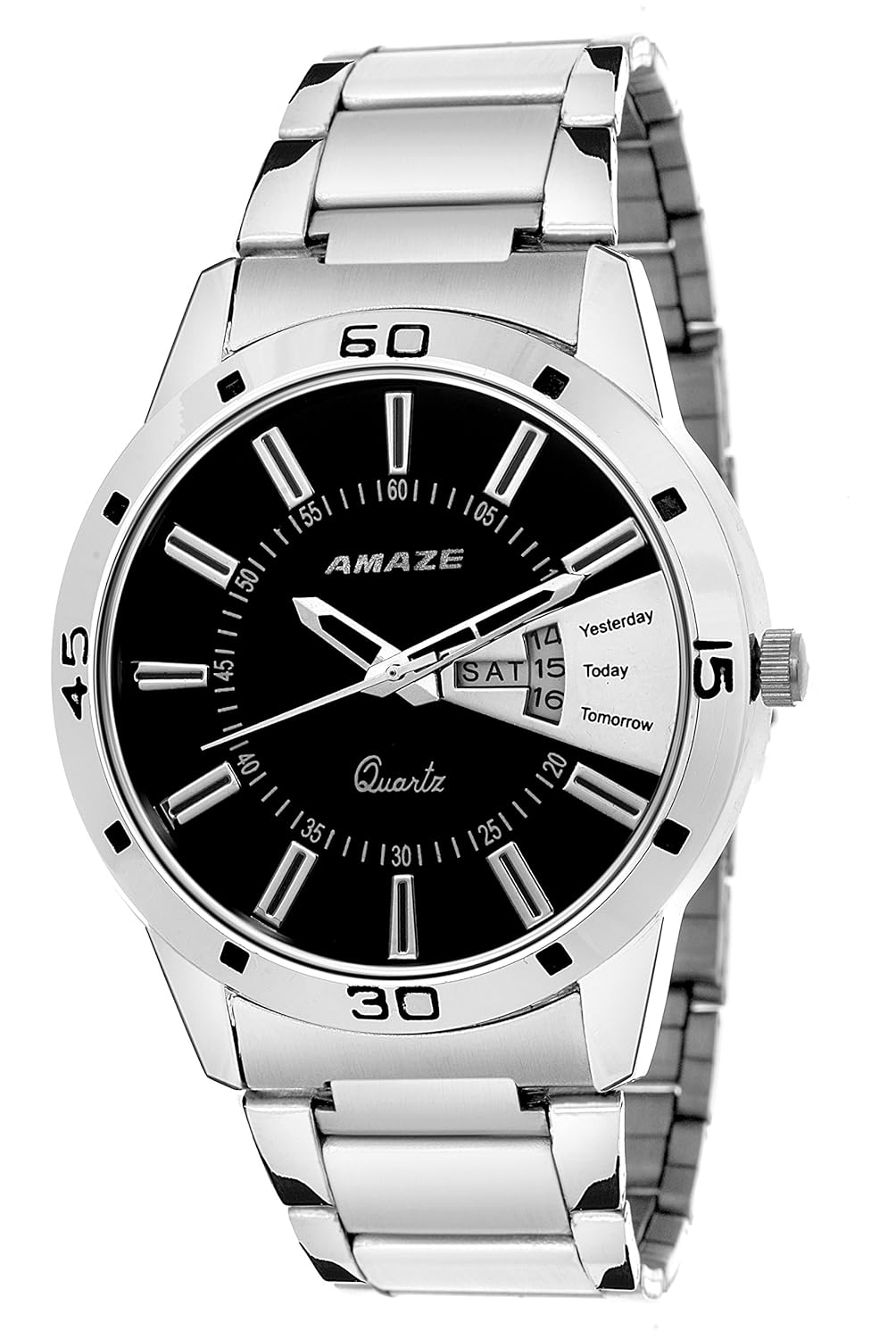 amaze analogue black dial men's watch - amaze39