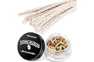 Lighter Flints 100+ Pcs and Cotton Wicks 20 Pcs, Premium Lighter Repair Kit, Compatible with Zippo and Clipper, Most Petrol Gas Fluid Lighters, Long-Lasting, Fast-Igniting and Durable JONCHINJN