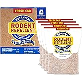 Fresh Cab Rodent Repellent - Botanical Pest Control for Indoor Use - Safe for Kids & Pets When Used As Directed - Made with Plant Fibers, Balsam Fir Essential Oil & Fragrance - 4-Pack