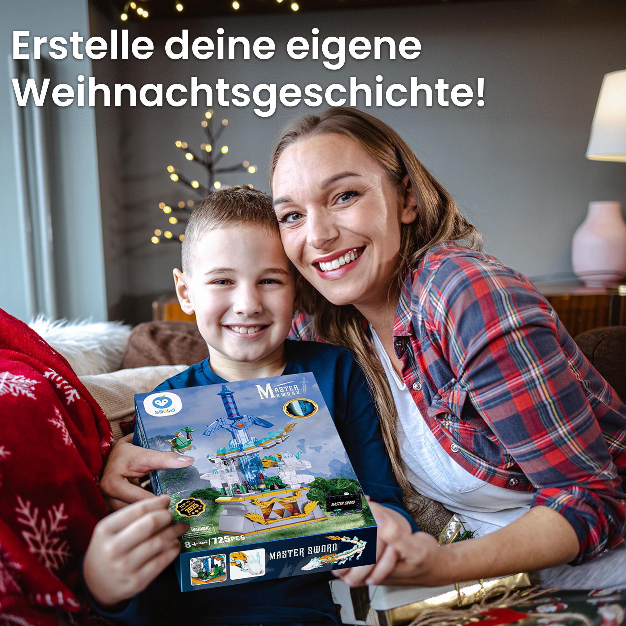 Sillbird Master Schwert Baukasten mit Drache, Hyrule Sammlung Display Modell für Spielefans, leuchtender Klemmbausteinen Meisterschwert, Ideen Geschenke für Kinder ab 8 Jahren (677 Stück) 2